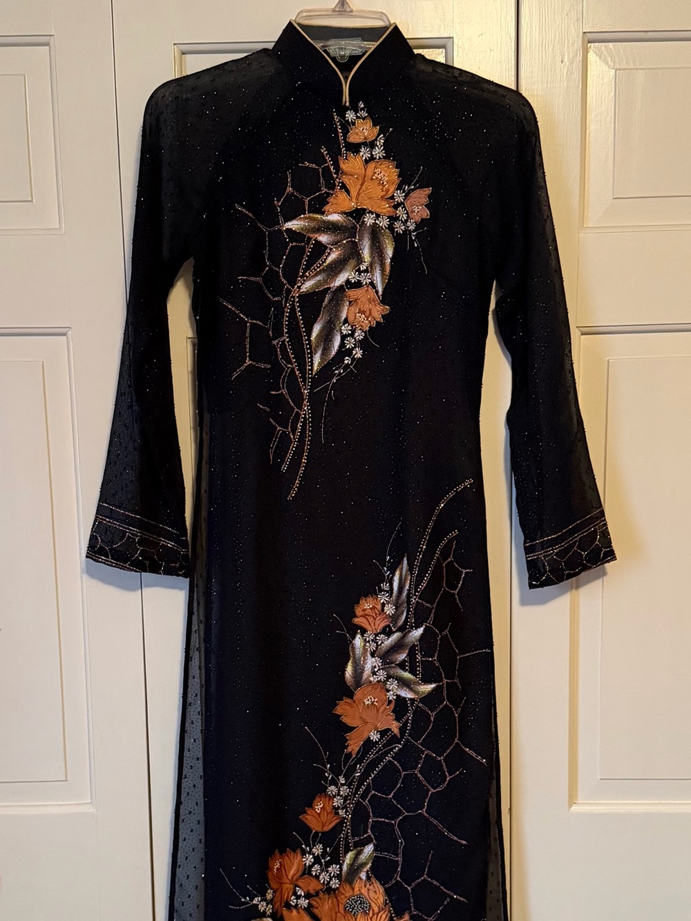 Black traditional Vietnamese áo dài